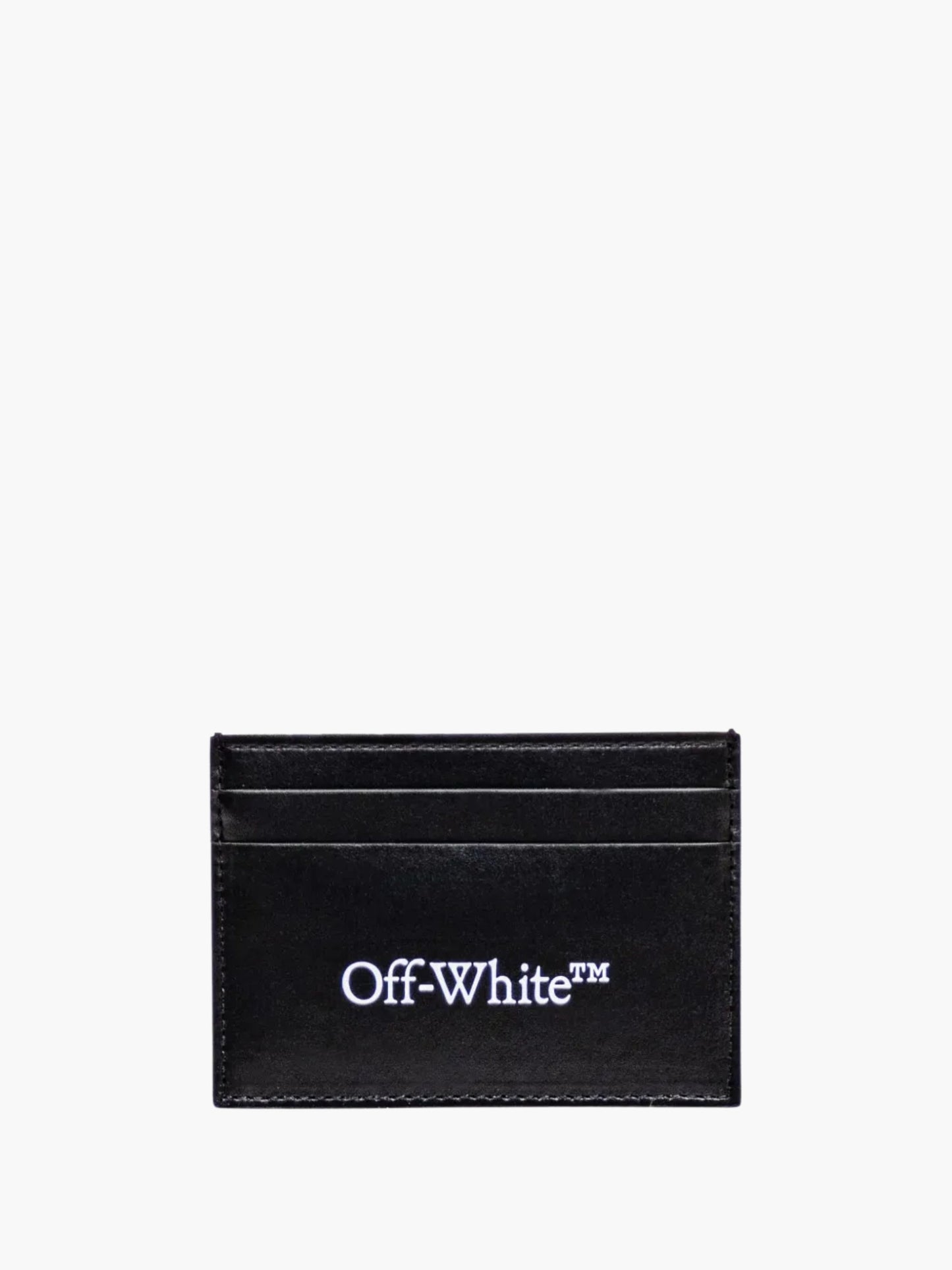 Off-White Cardholder White Print Black