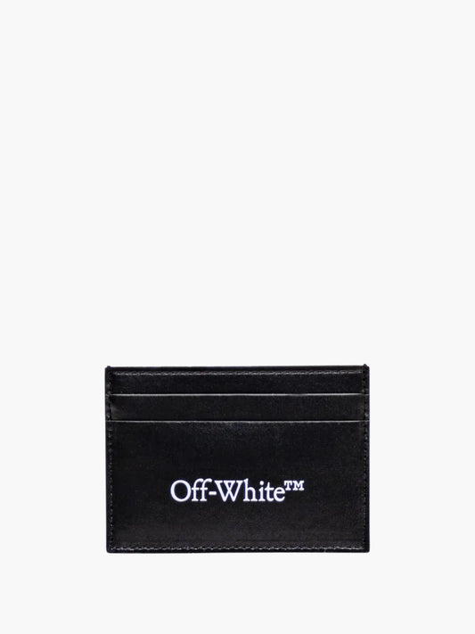 Off-White Cardholder White Print Black
