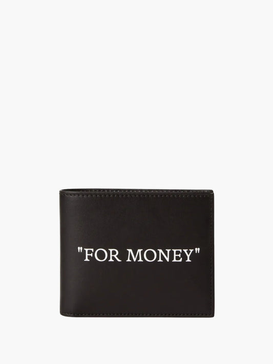 Off-White Wallet White Print Black