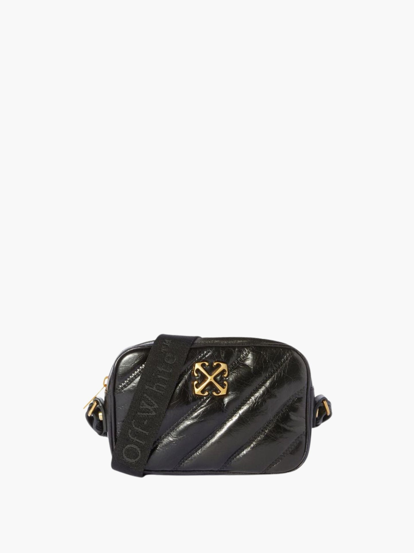 Off-White Bag Gold Logo Strap Black