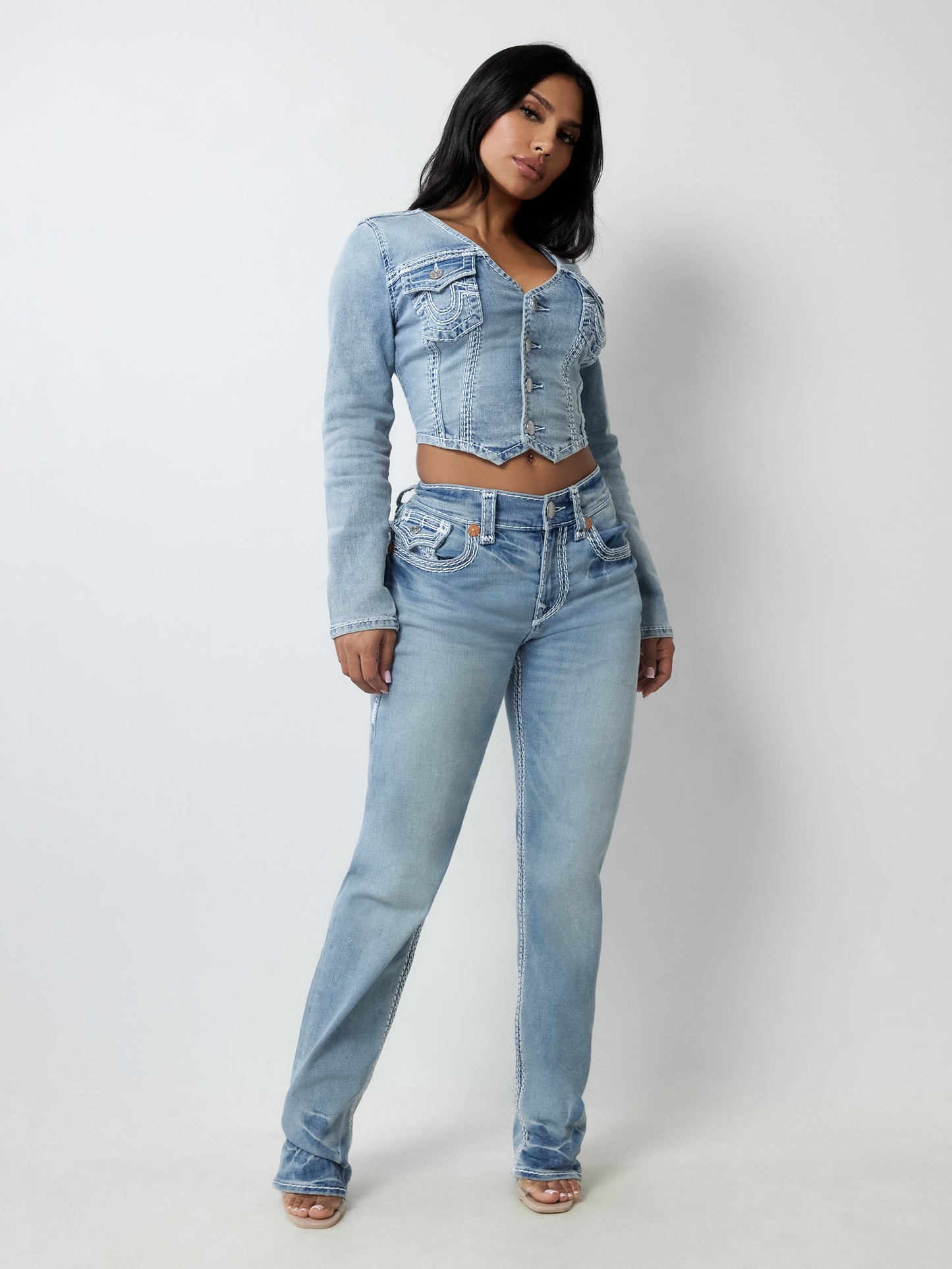 True Religion Ricki Rlxd Strt Flap Super Qt Horizon Henge
