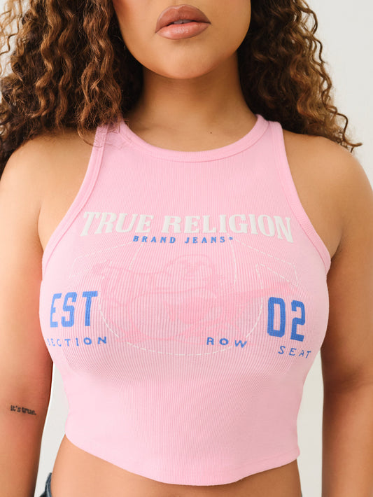 True Religion Buddha Goddess Tank Prism Pink