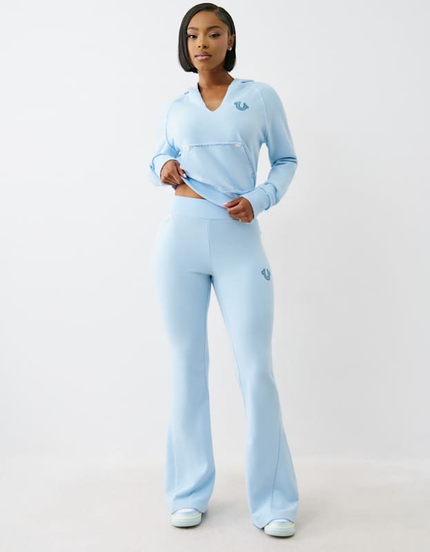 True Religion Mr Joey Flare Terry Pants Cerulean Blue