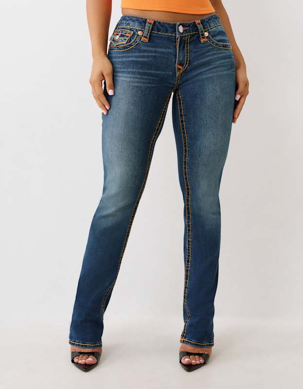 True Religion Low Rise Billie St Flap Sup T Twilight Teal