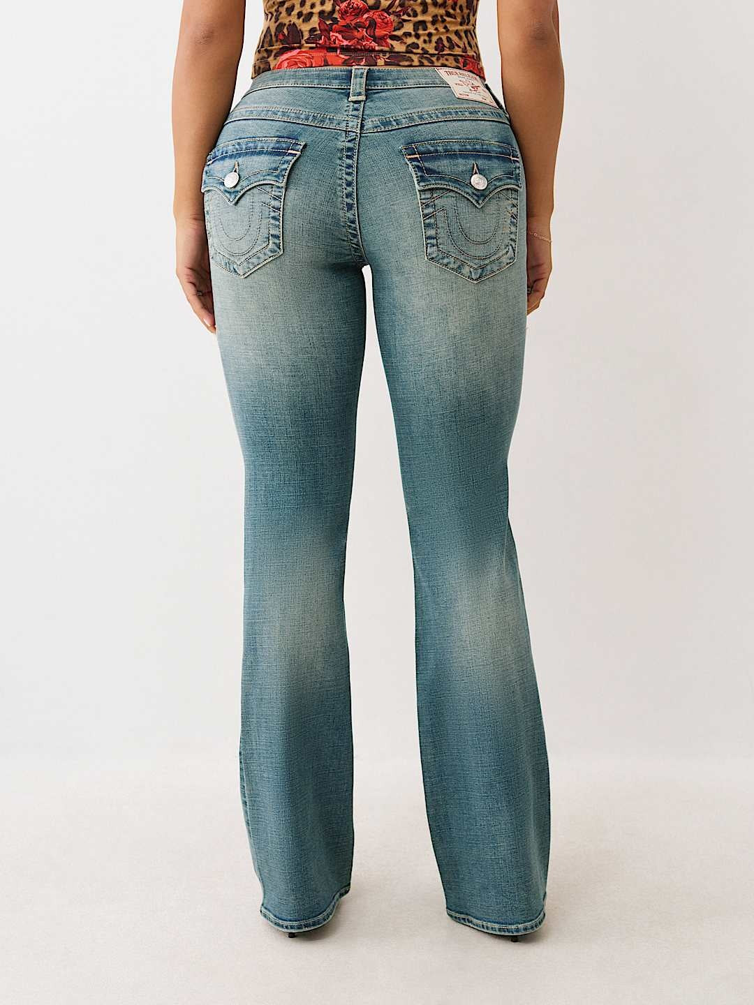True Religion Jeans Becca Mr Bootcut Flap Lapis Light Wash