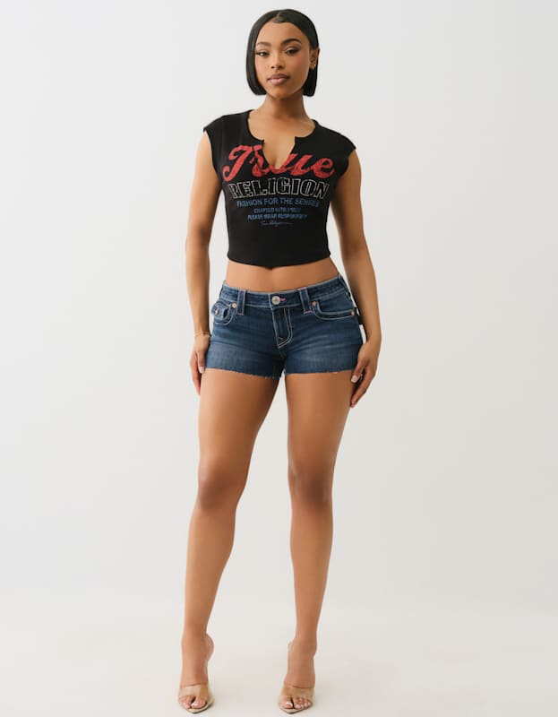 True Religion I Love True Joey Lr Short Cerulean Dream