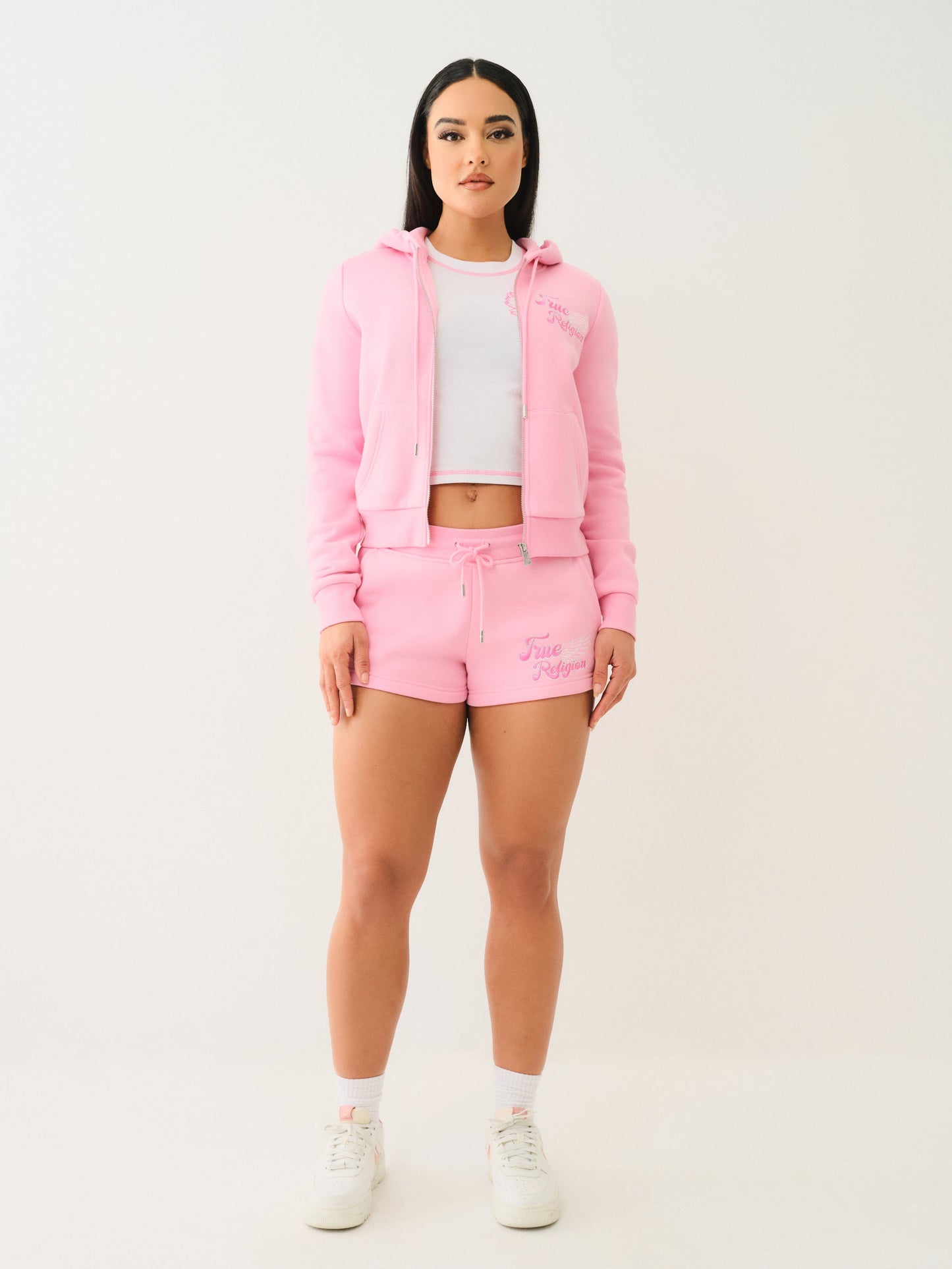 True Religion Crystal Wing Lounge Short Prism Pink