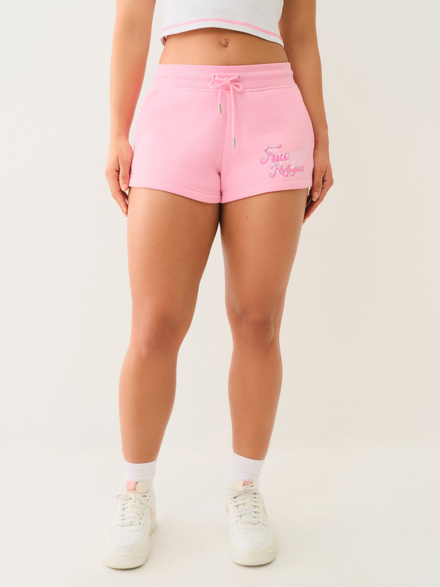 True Religion Crystal Wing Lounge Short Prism Pink