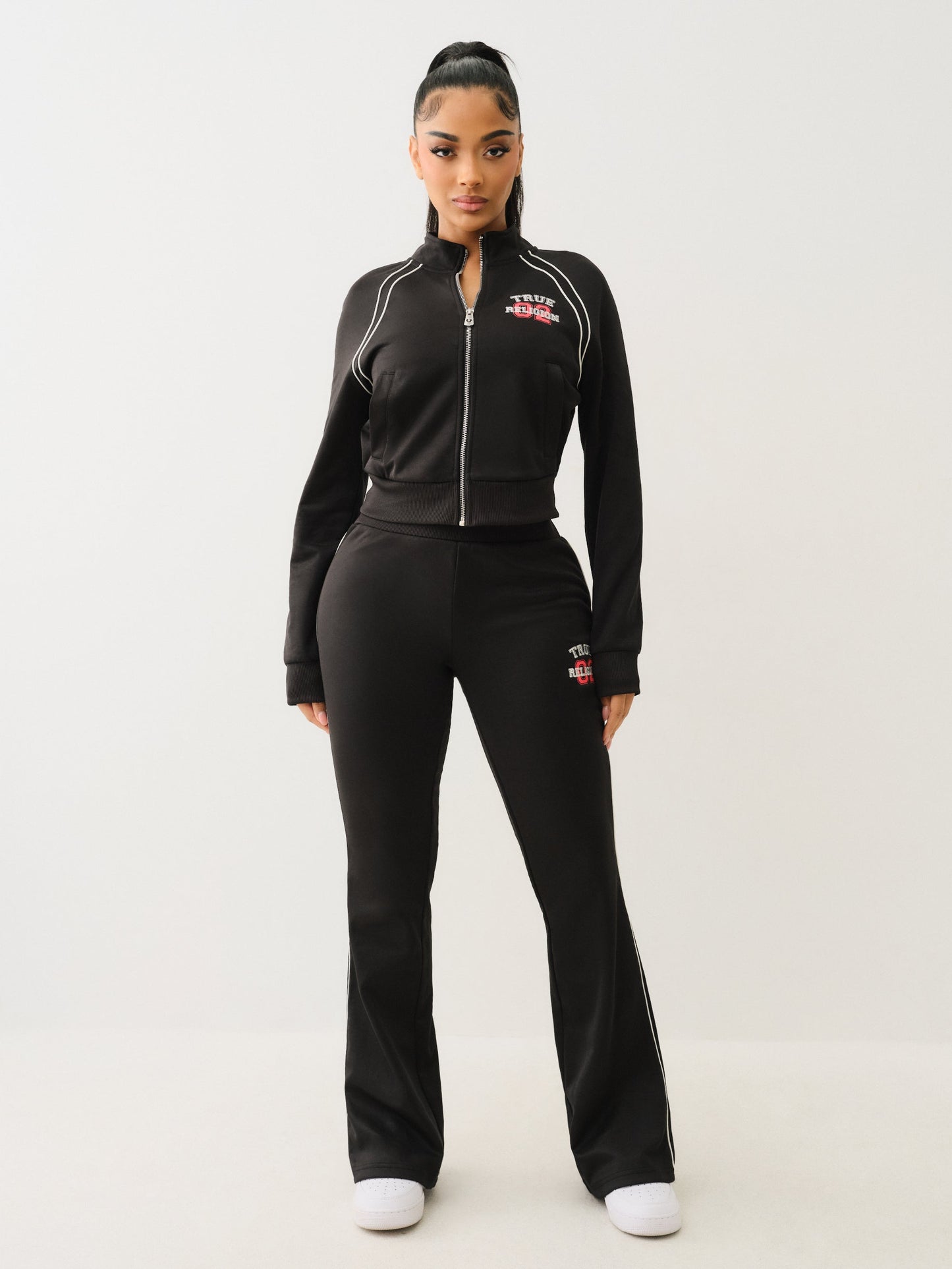 True Religion True Sporty Shrunken Track Jkt Jet Black