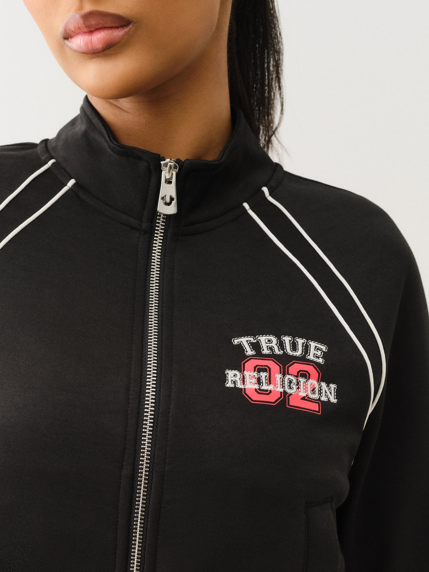 True Religion True Sporty Shrunken Track Jkt Jet Black