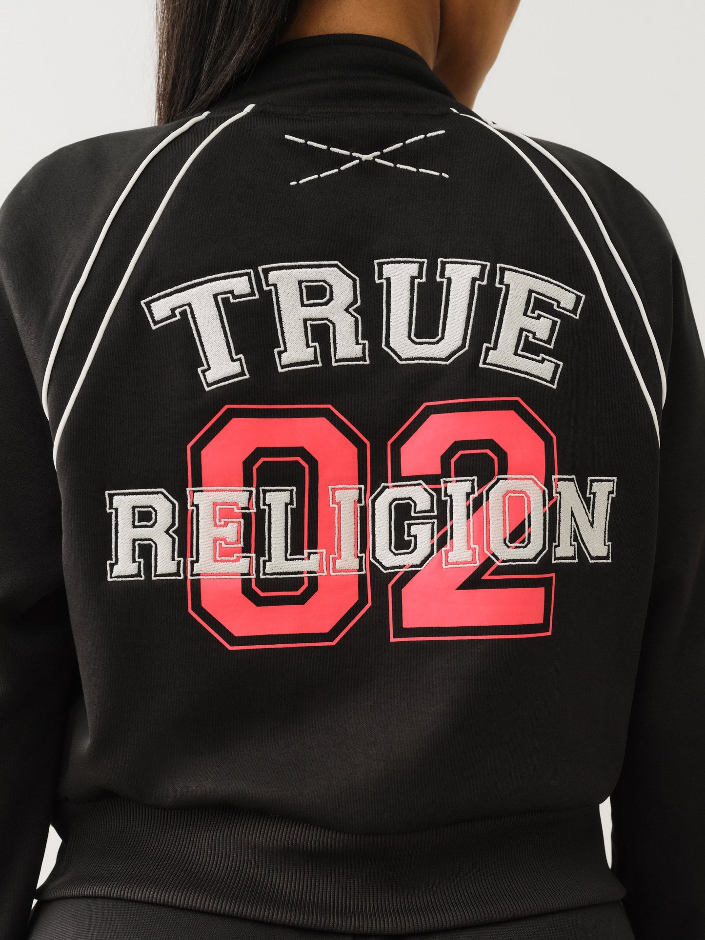 True Religion True Sporty Shrunken Track Jkt Jet Black