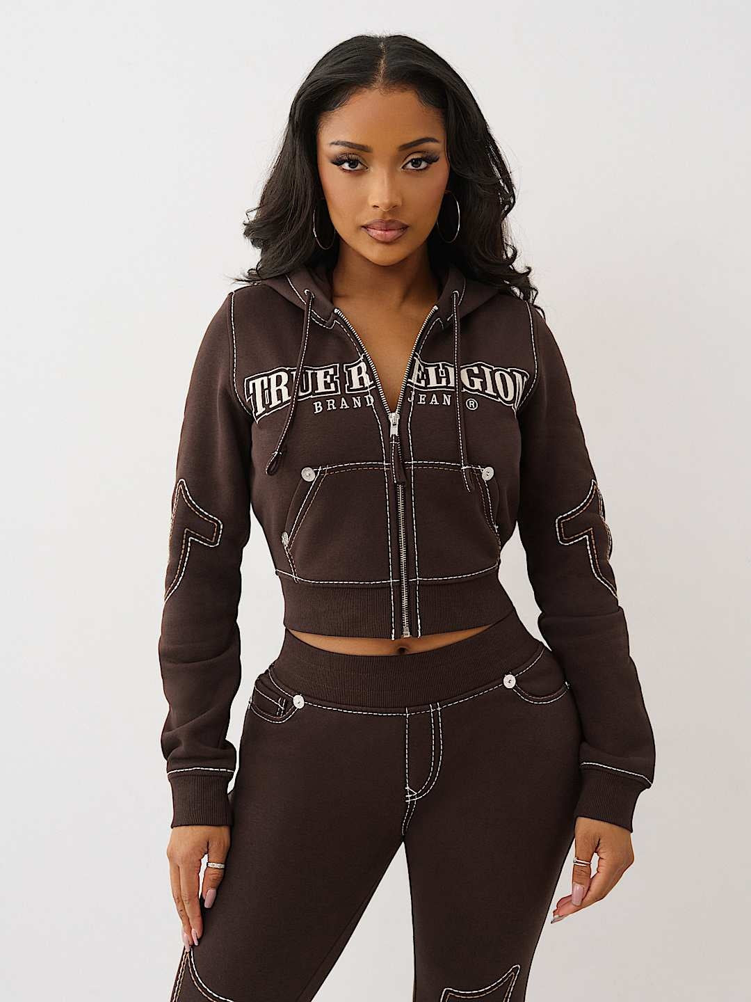 True Religion Hoodie Anniversary Big T Shrnkn Ganache