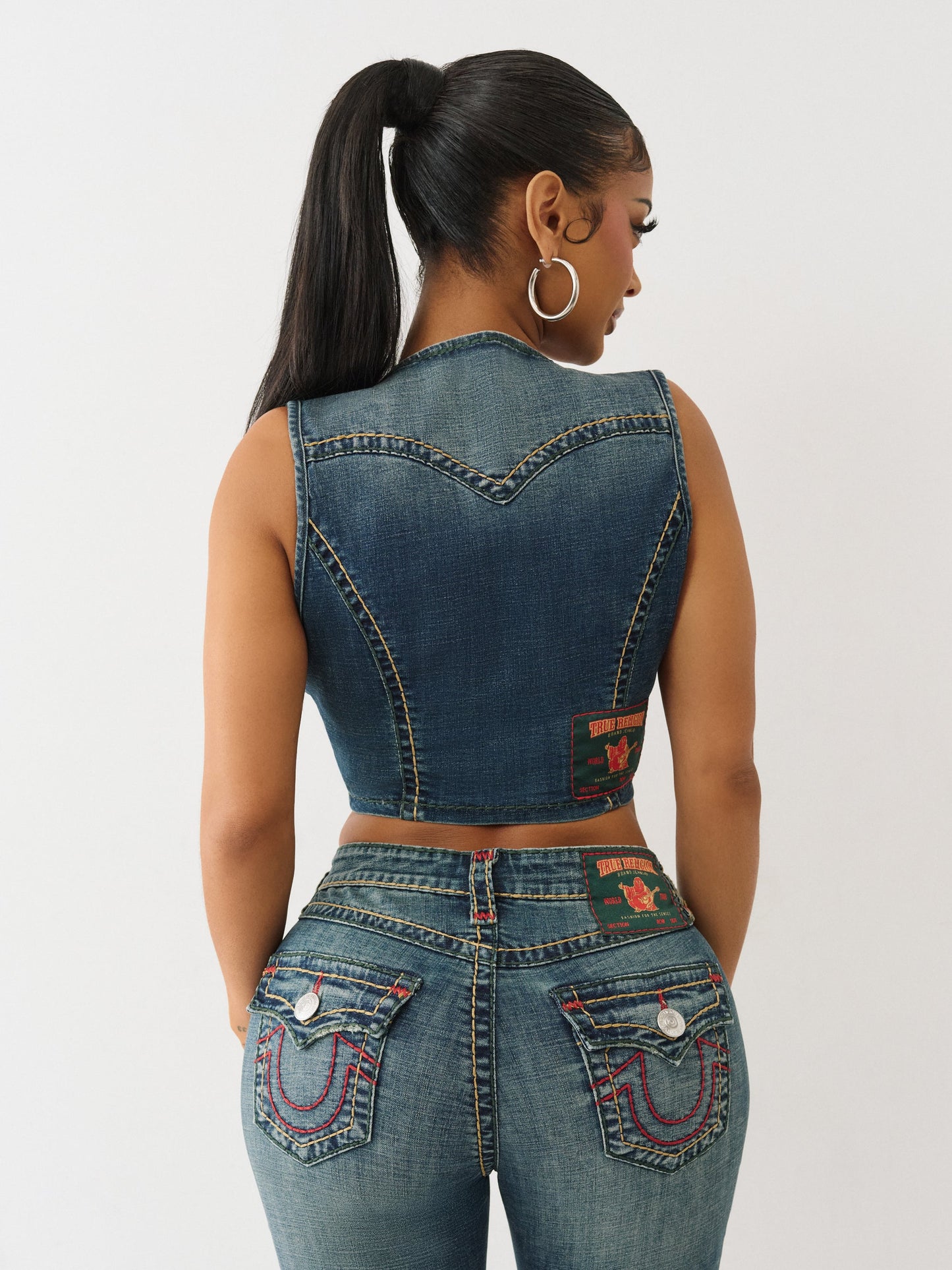 True Religion Denim Vest Super T Twilight Spark
