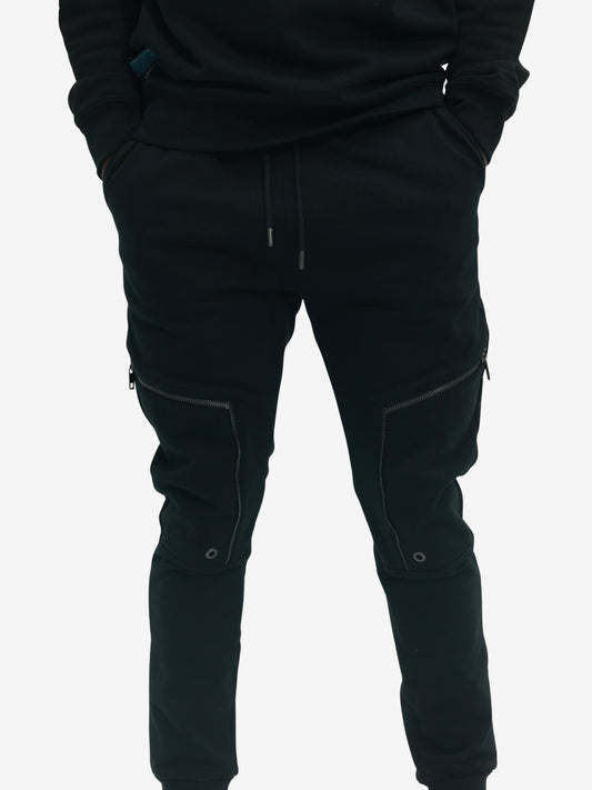Capone Sweatpants Zipped Black