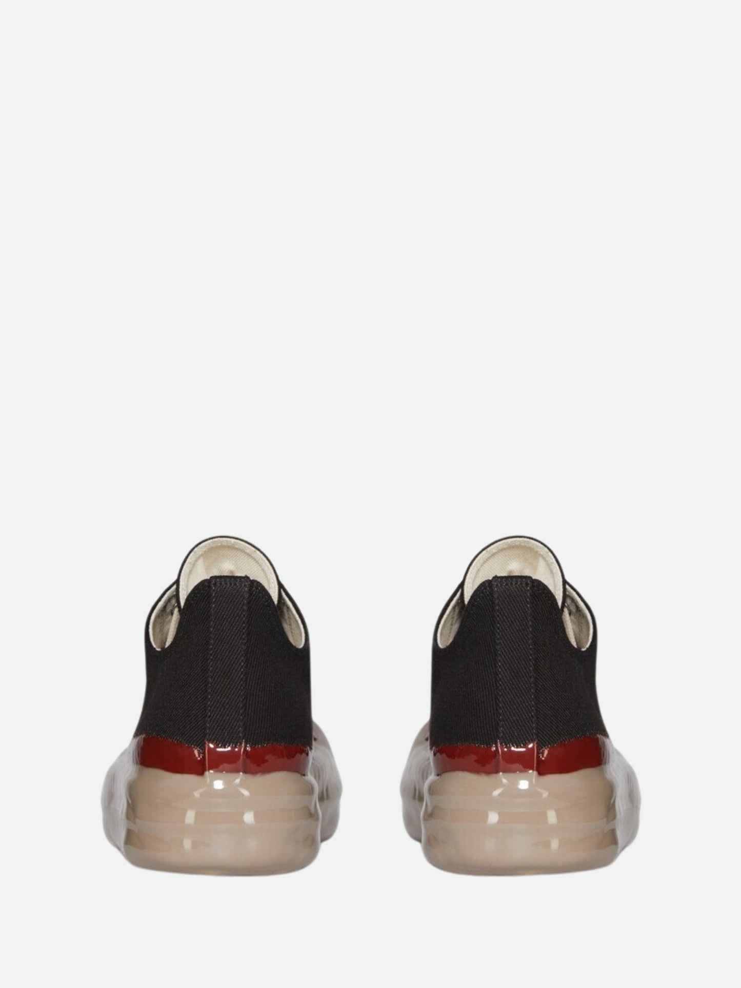 Rick Owens Sneaker Denim Black-Red-Beige