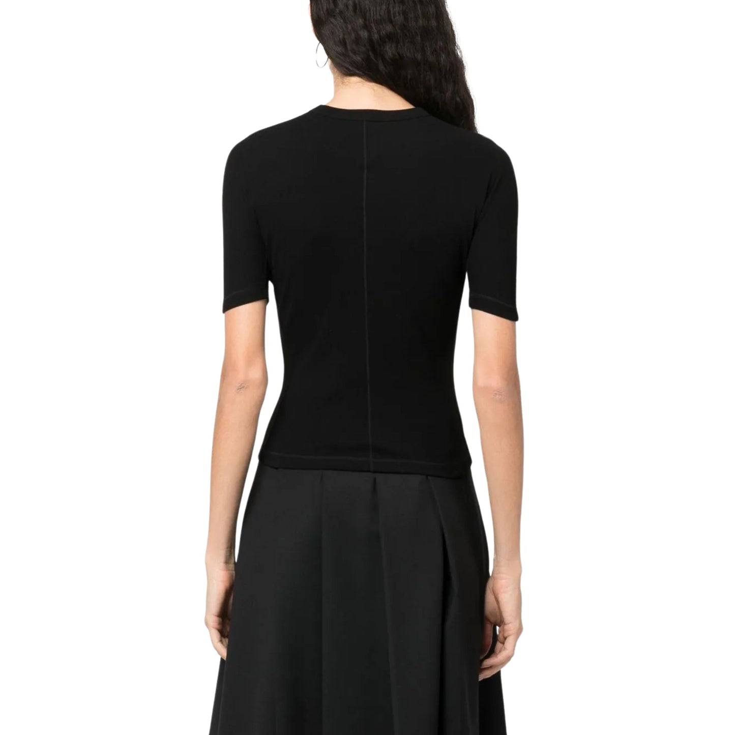 Y-3 Ladies T-Shirt Bottom Logo Black