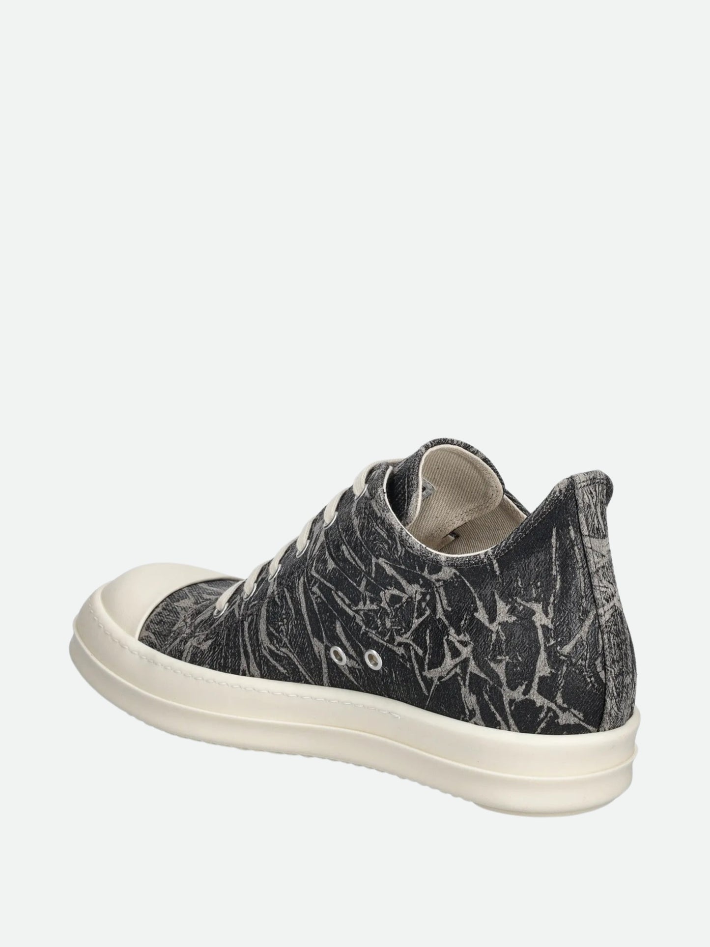 Rick Owens Sneaker Vintage Black Washed Foil-Milk