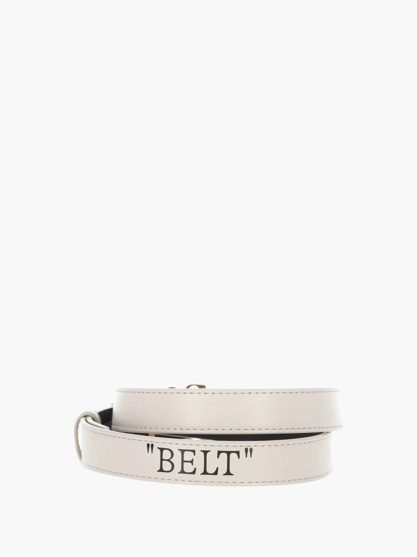 Off-White Belt Gold Buckle Logo White