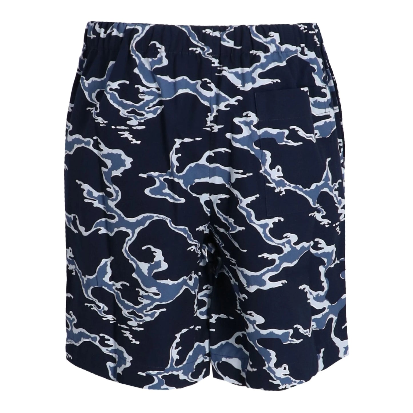 Kenzo Bermuda Shorts Oceans Camo Blue