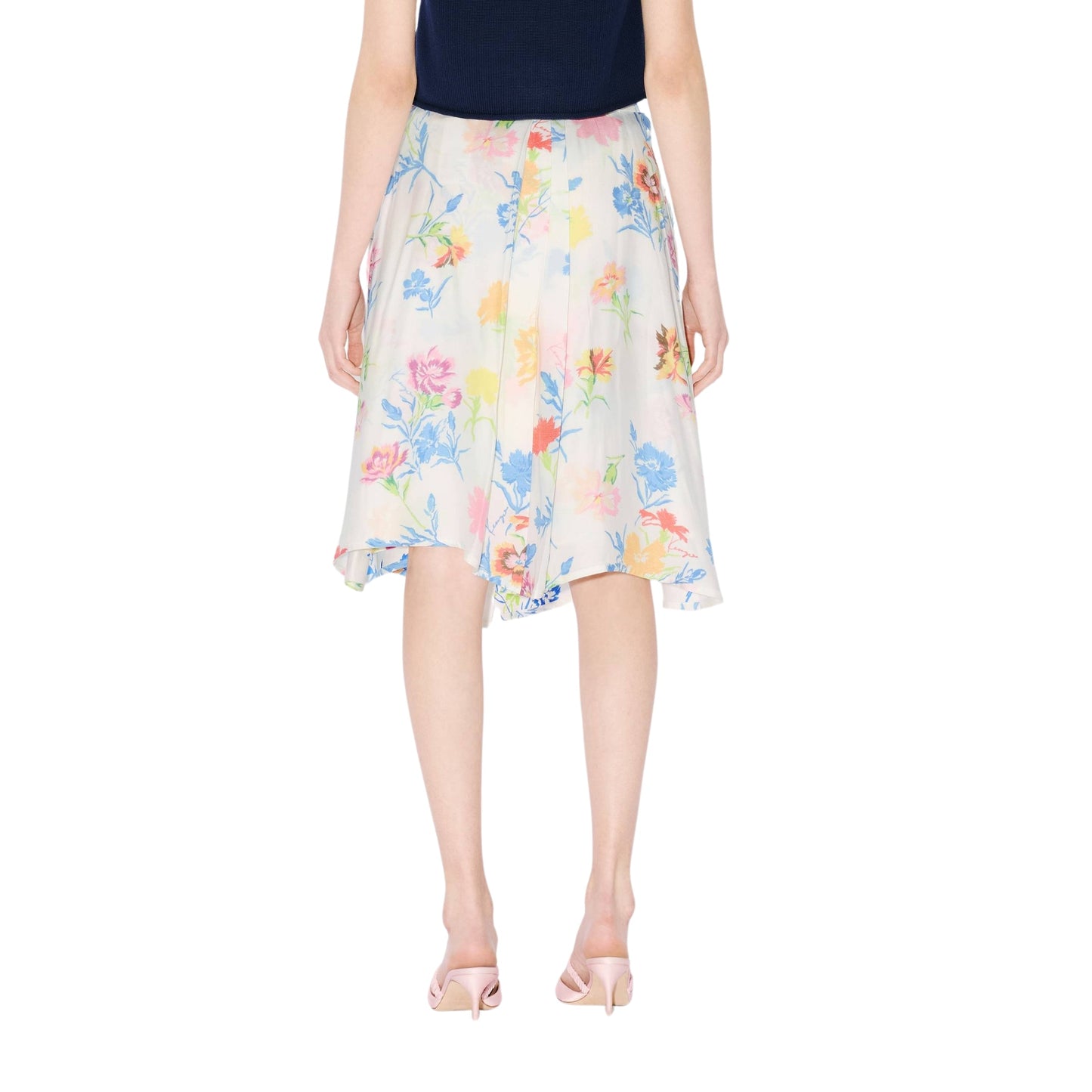 Kenzo Skirt Floral Multi-White