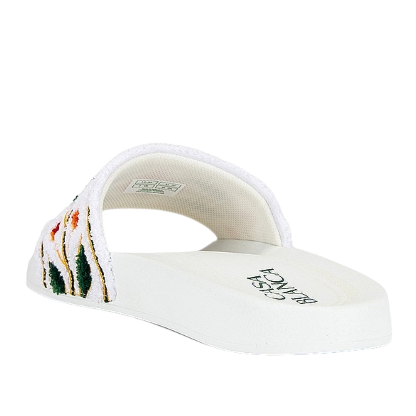 Casablanca Sandal Embroidered Terry White