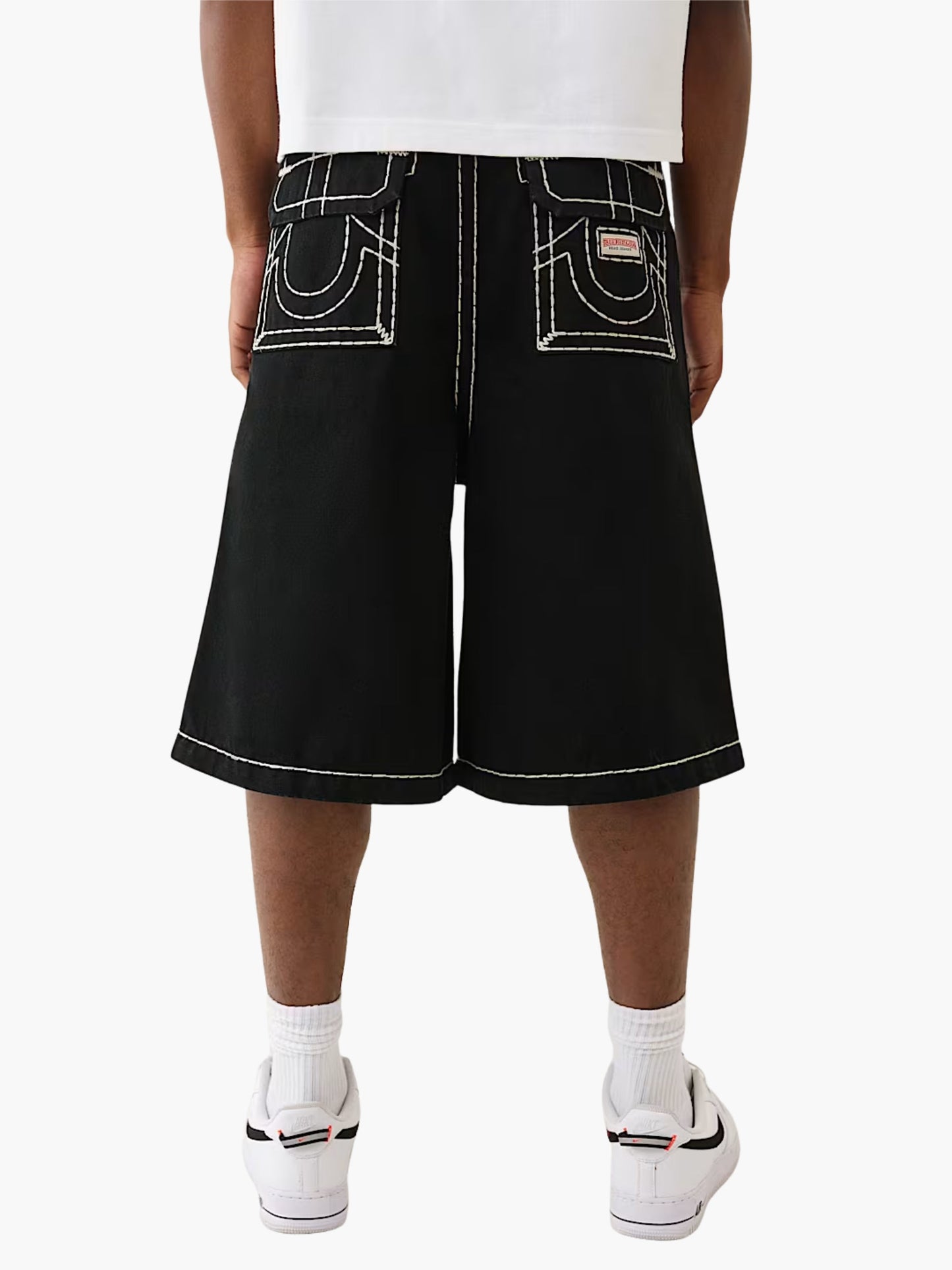 True Religion Shorts Mikey Super T Black Rinse