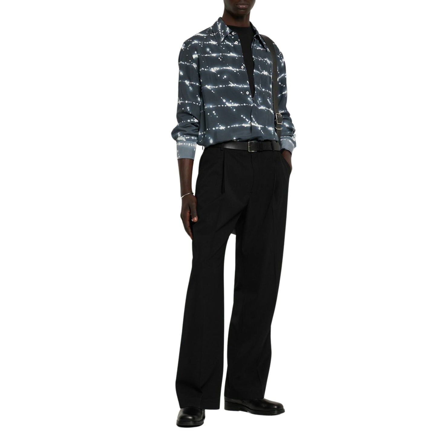 Jil Sander Shirt Allover Print Black-Silver