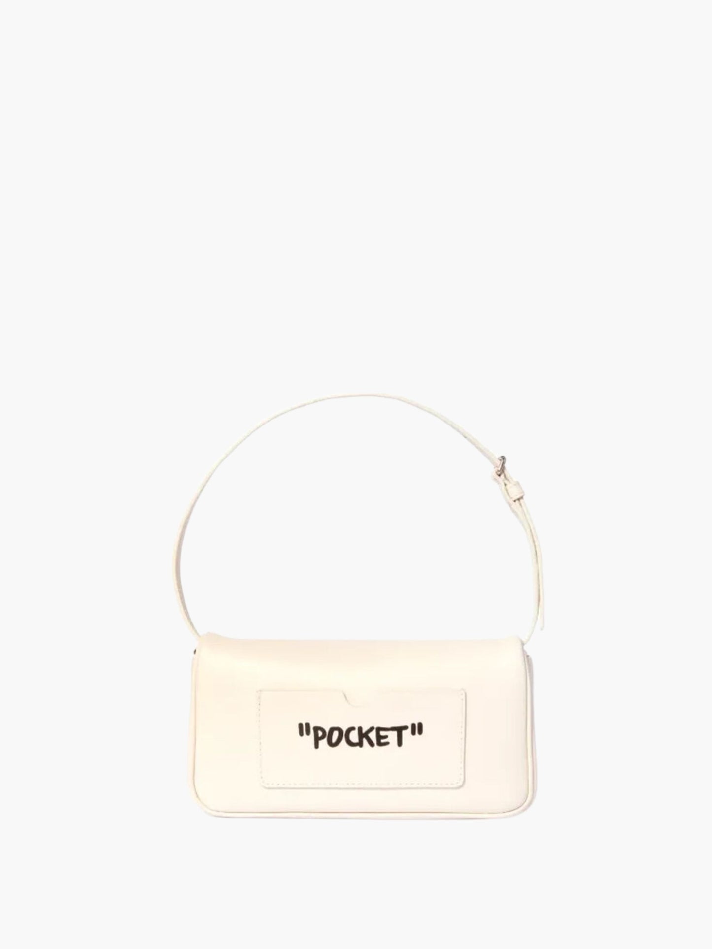 Off-White Bag Black Logo Strap Cream
