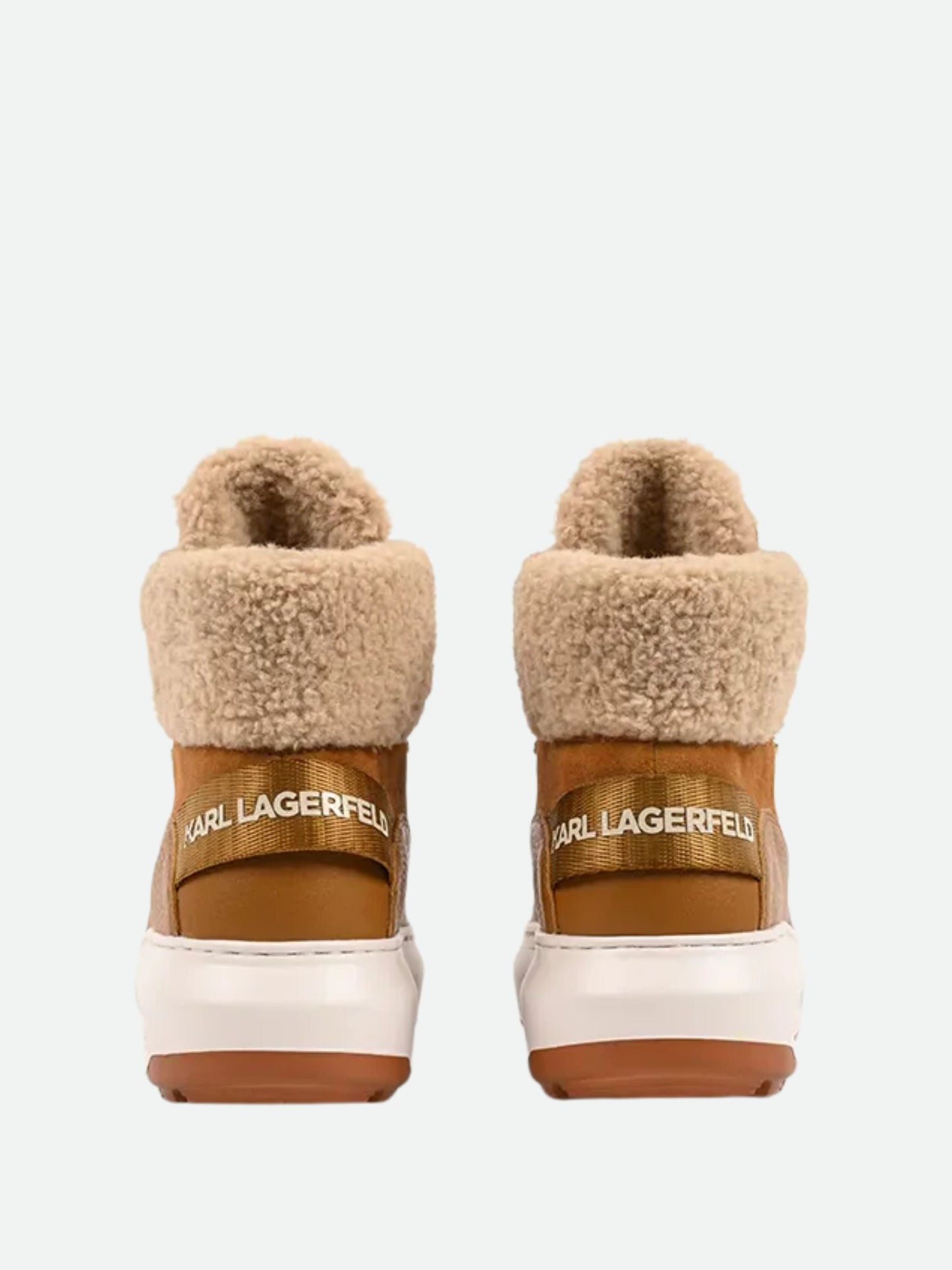 Karl Lagerfeld Boot Kll288 Lug Hiker Lace Mid Tan-Suede