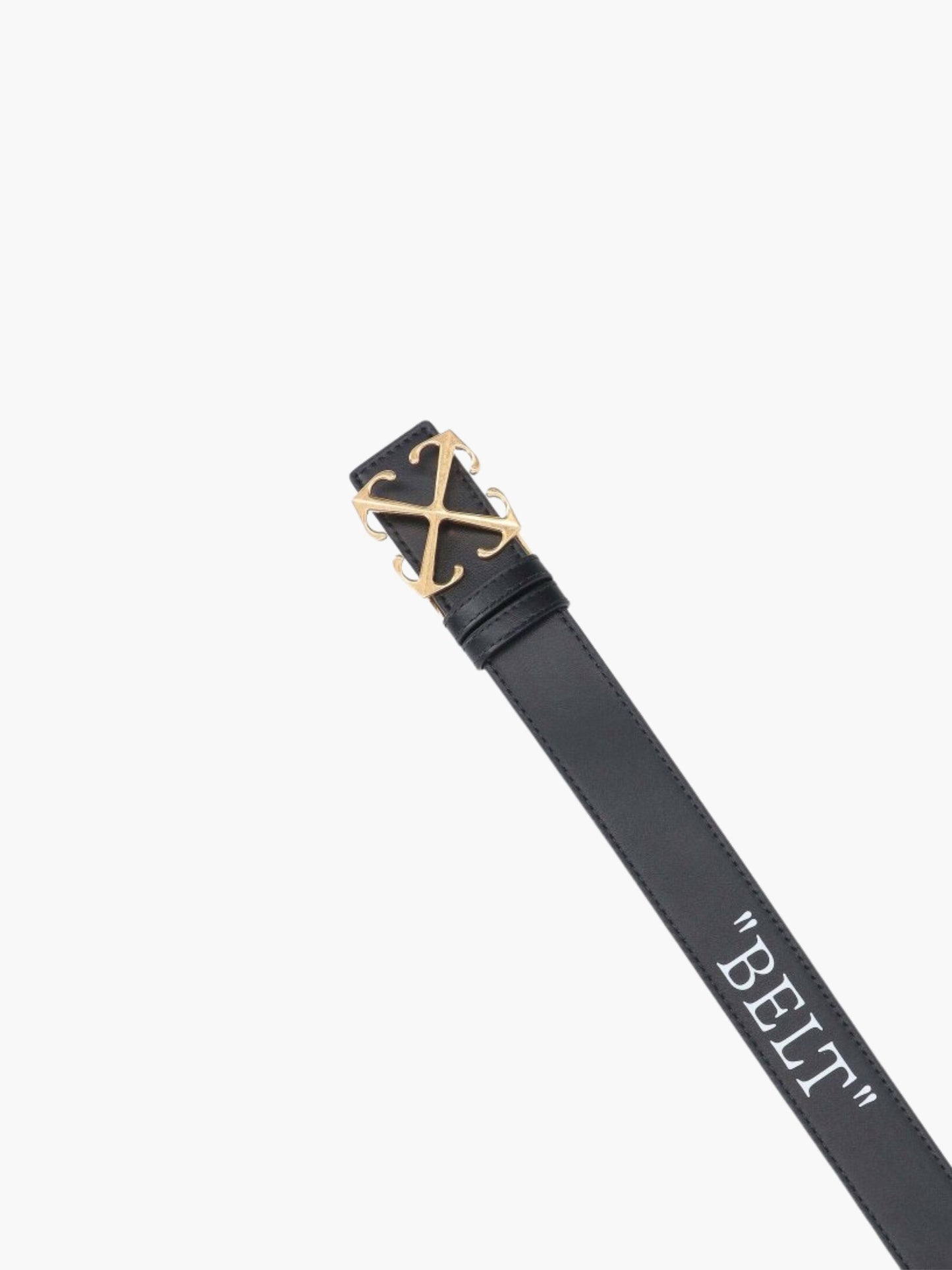 Off-White Belt Bronze Buckle Logo Black