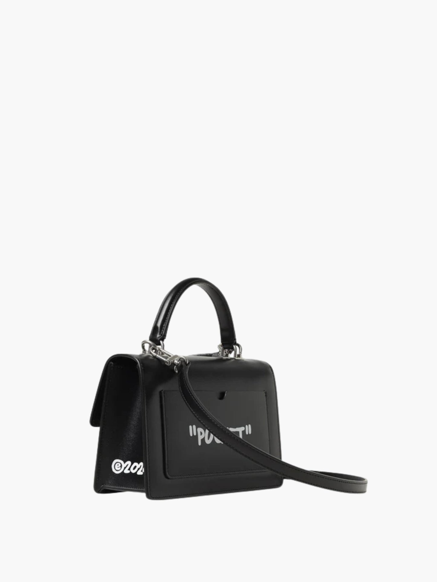 Off-White Bag White Logo Handle Black
