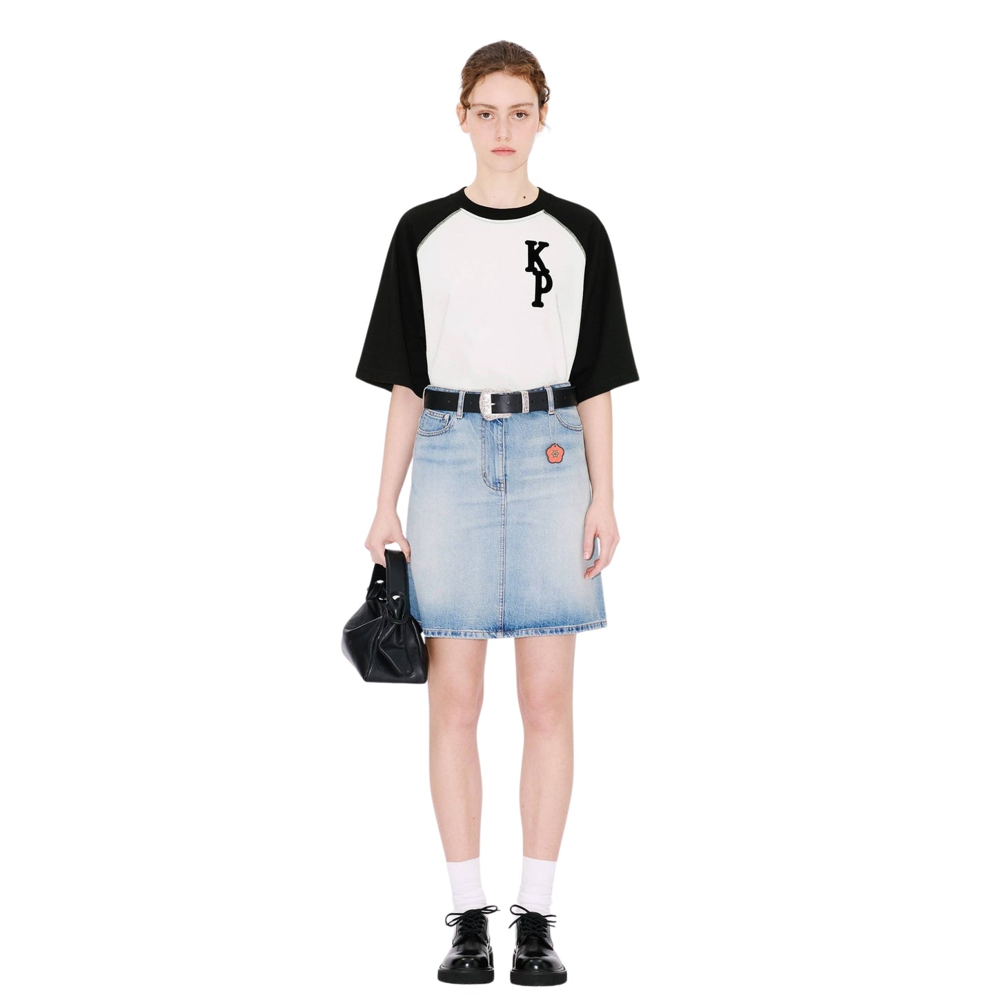 Kenzo T-Shirt Varsity White-Black