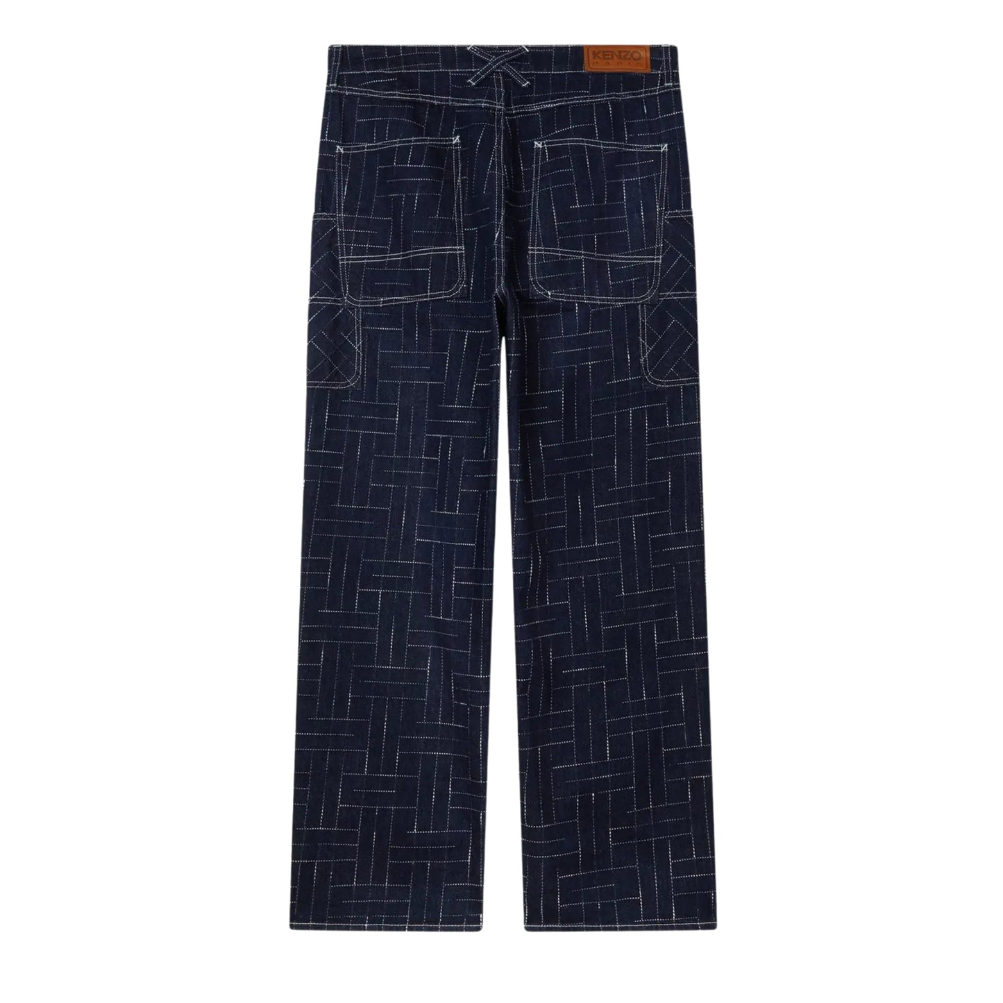 Kenzo Cargo Jeans Weave Denim Blue