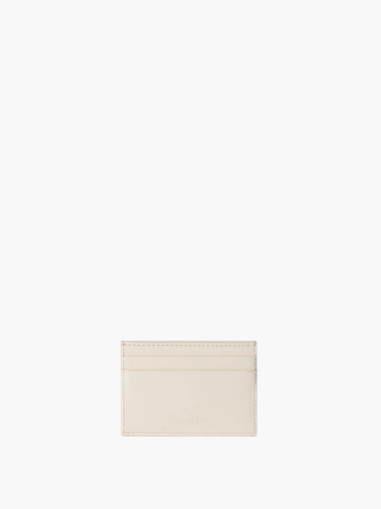 Off-White Cardholder Black Logo Cream