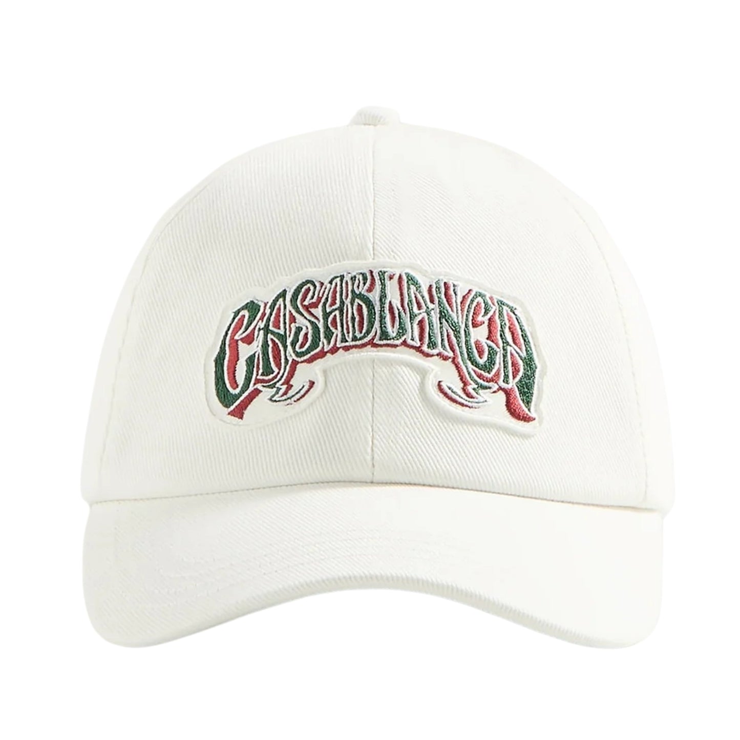 Casablanca Cap Gothic Green Logo Patch White
