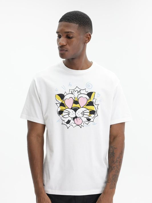 Kenzo T-Shirt Wild Tiger Oversized Off White