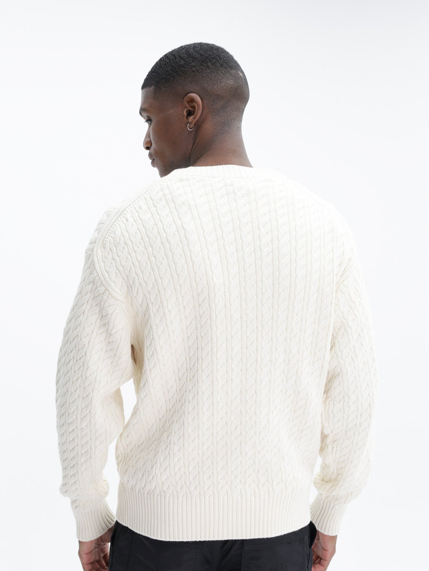 Kenzo Cardigan Boke Flower Knit Loose Fit Ecru