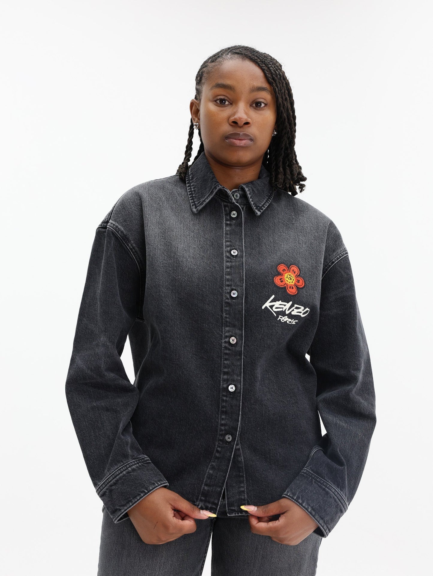 Kenzo Shirt Denim Black Stone