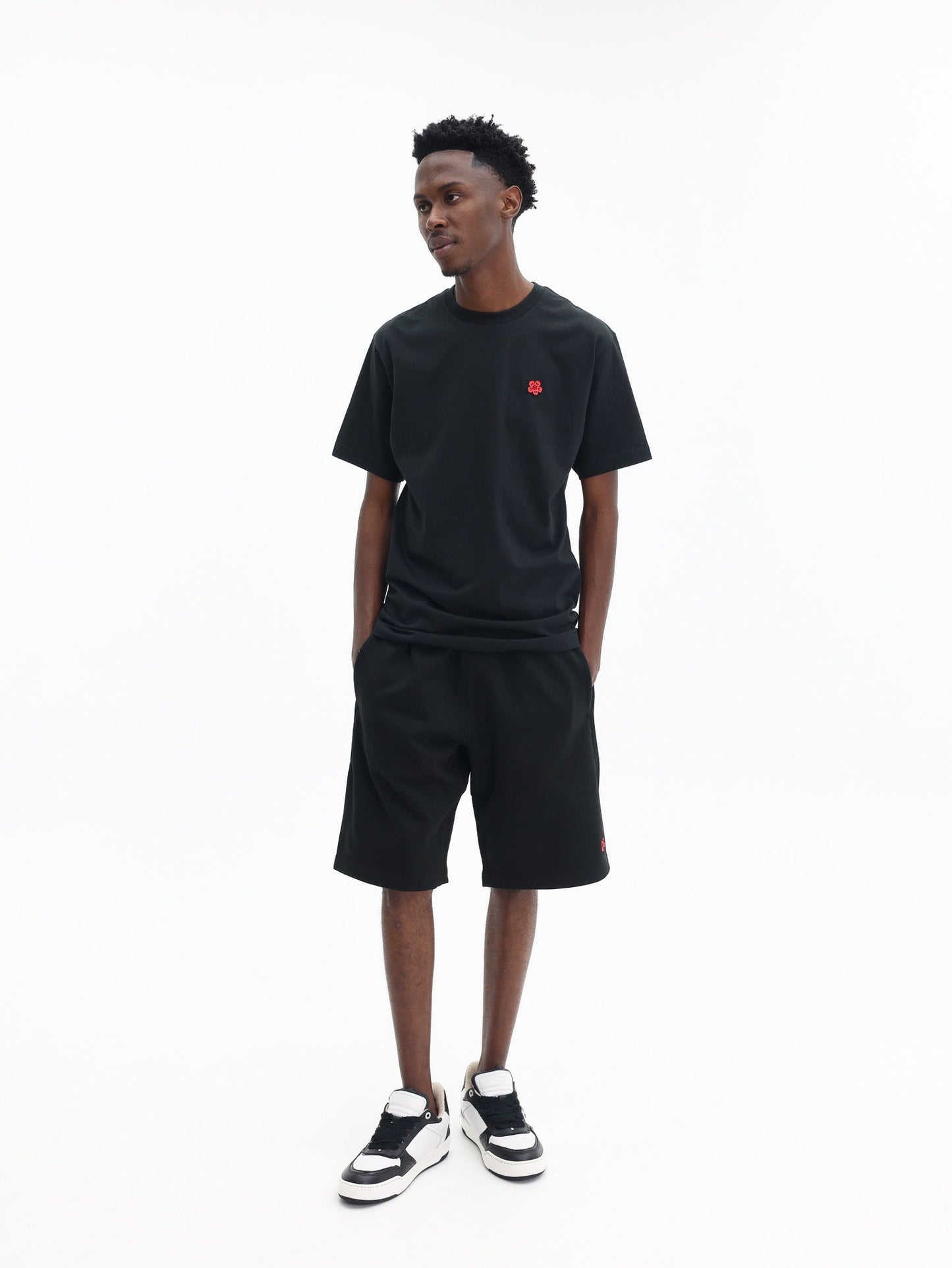 Kenzo T-Shirt Boke Flower Embroidered Black