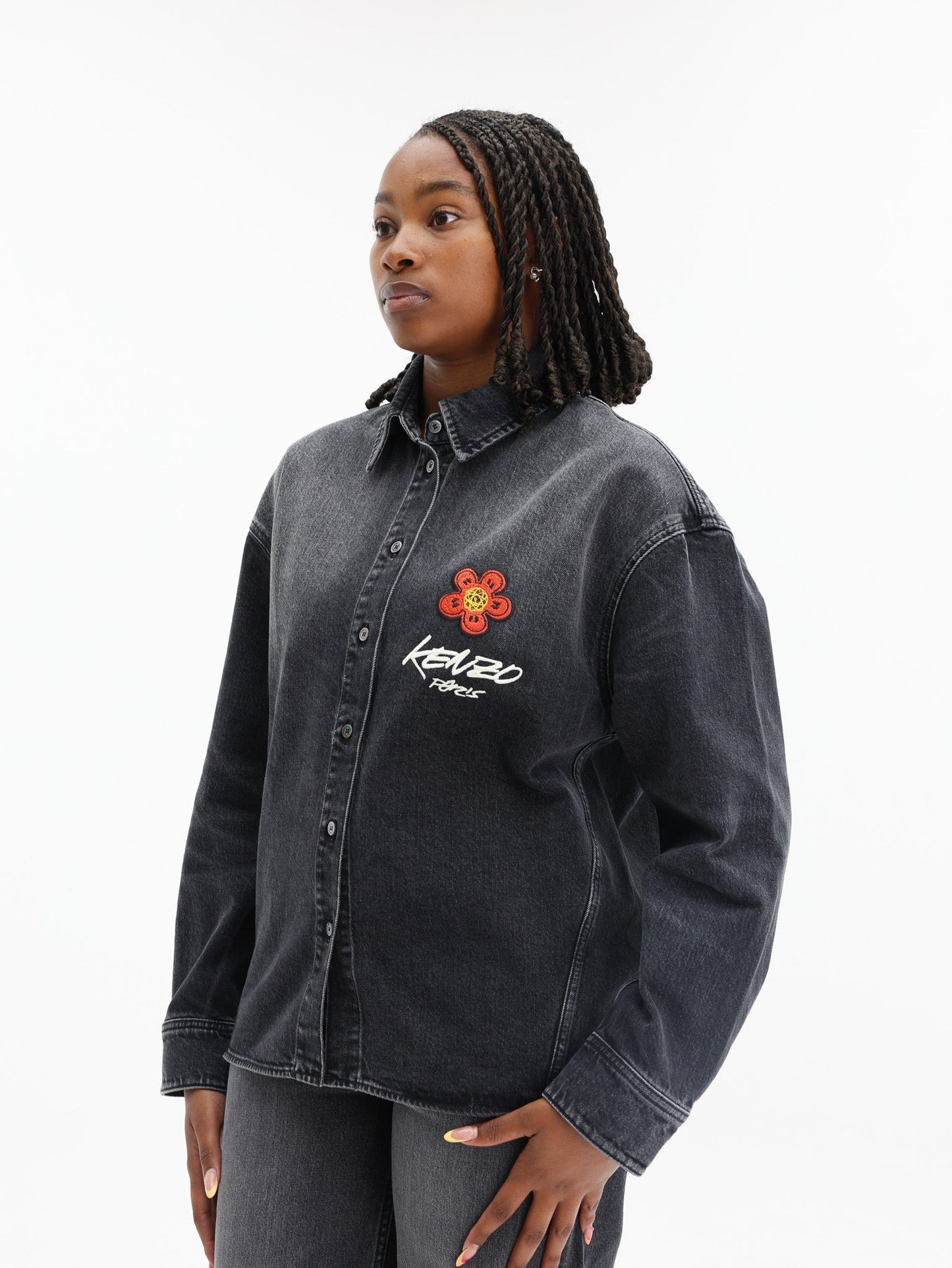Kenzo Shirt Denim Black Stone