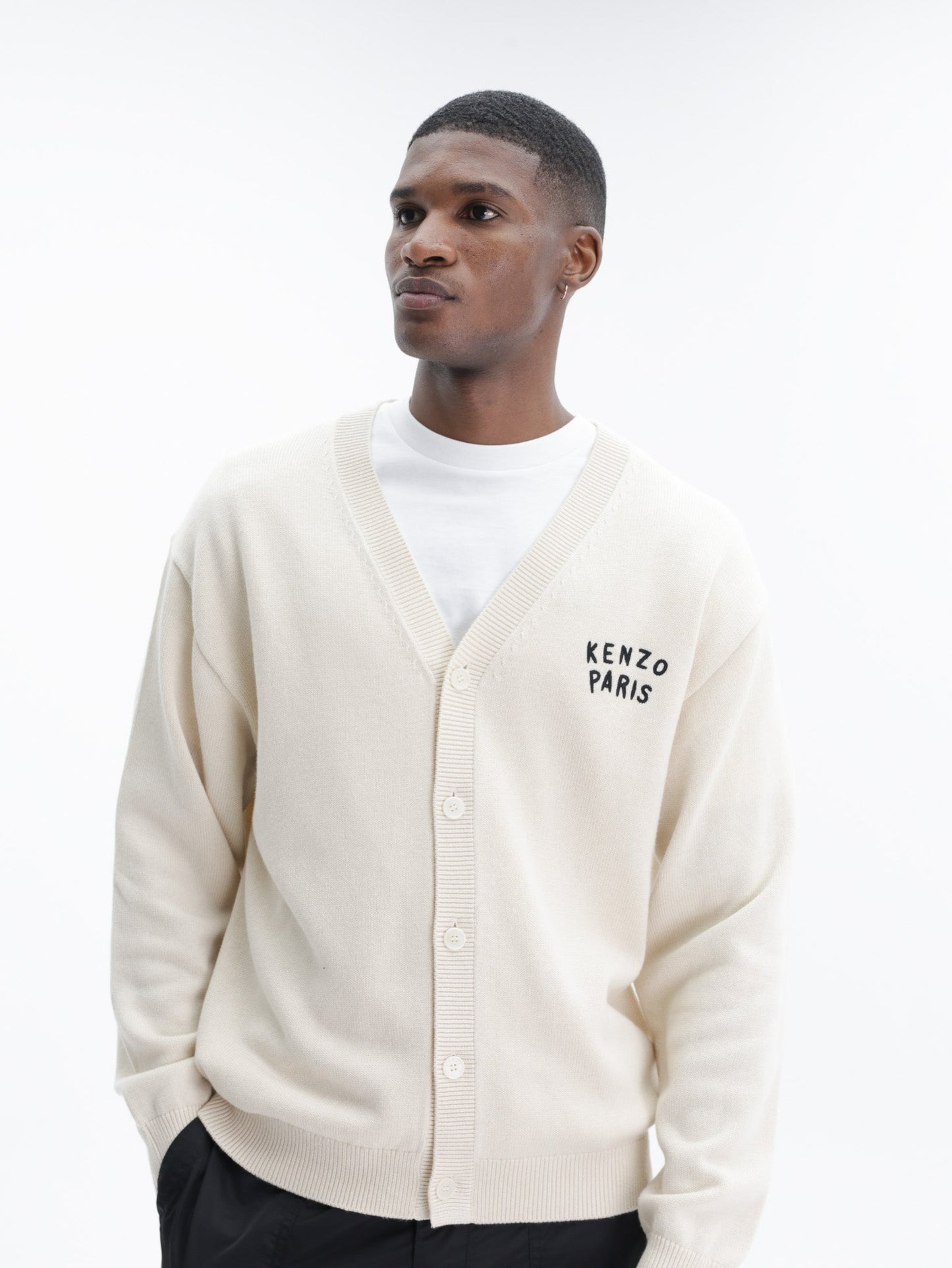 Kenzo Cardigan Boke Heart Ecru