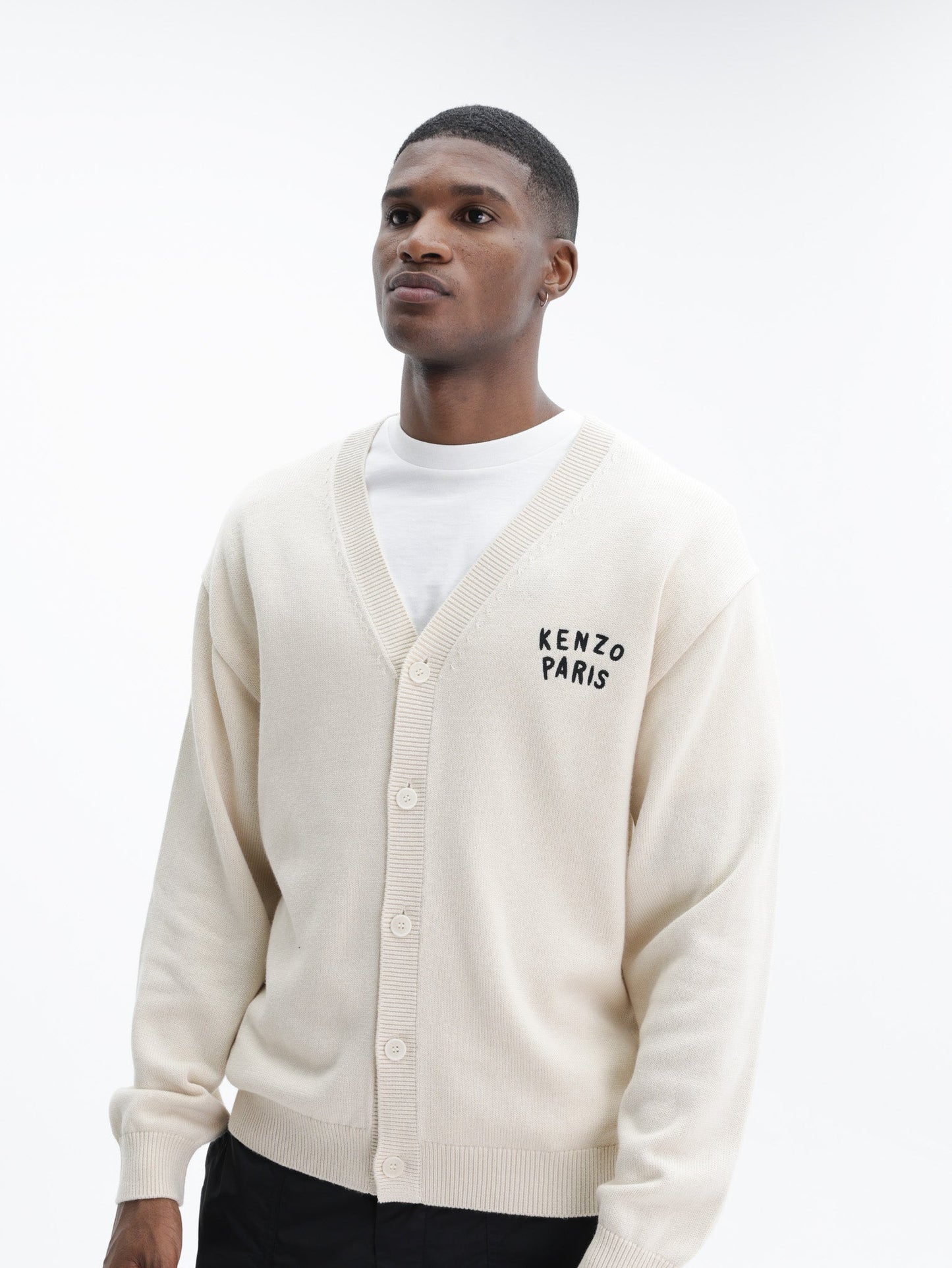 Kenzo Cardigan Boke Heart Ecru