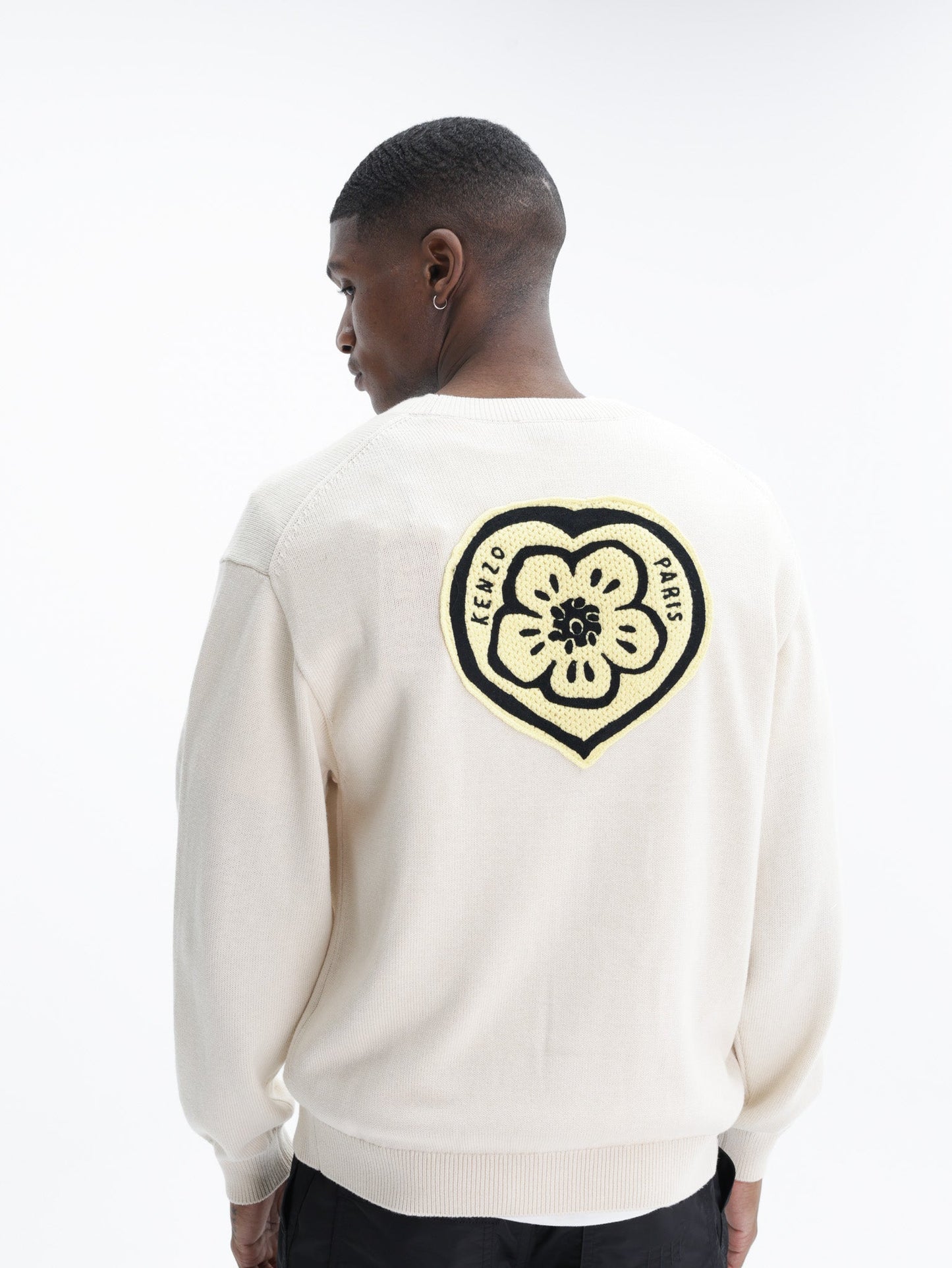 Kenzo Cardigan Boke Heart Ecru