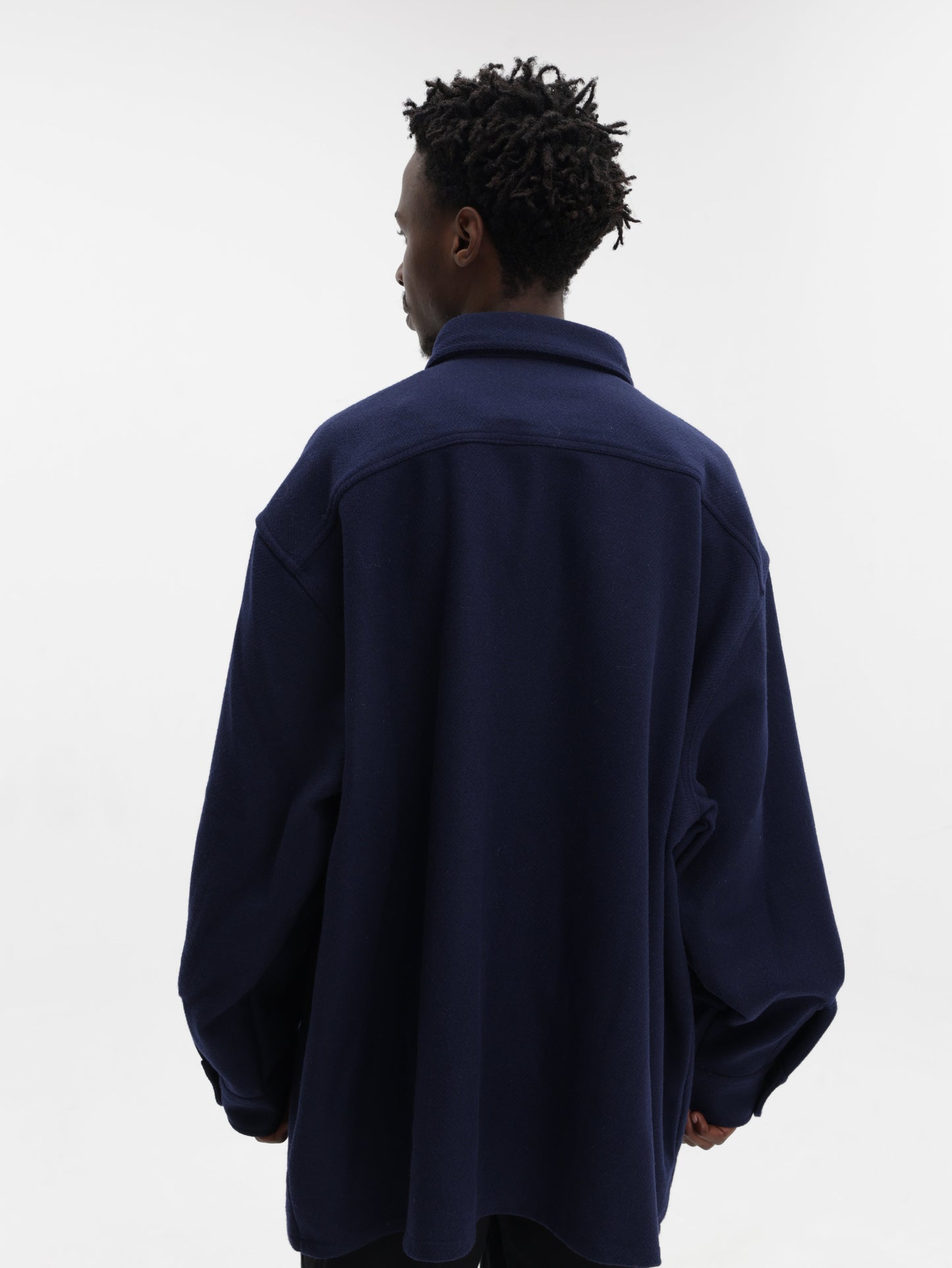 Ami Shirt Chest Pocket Overshirt Navy