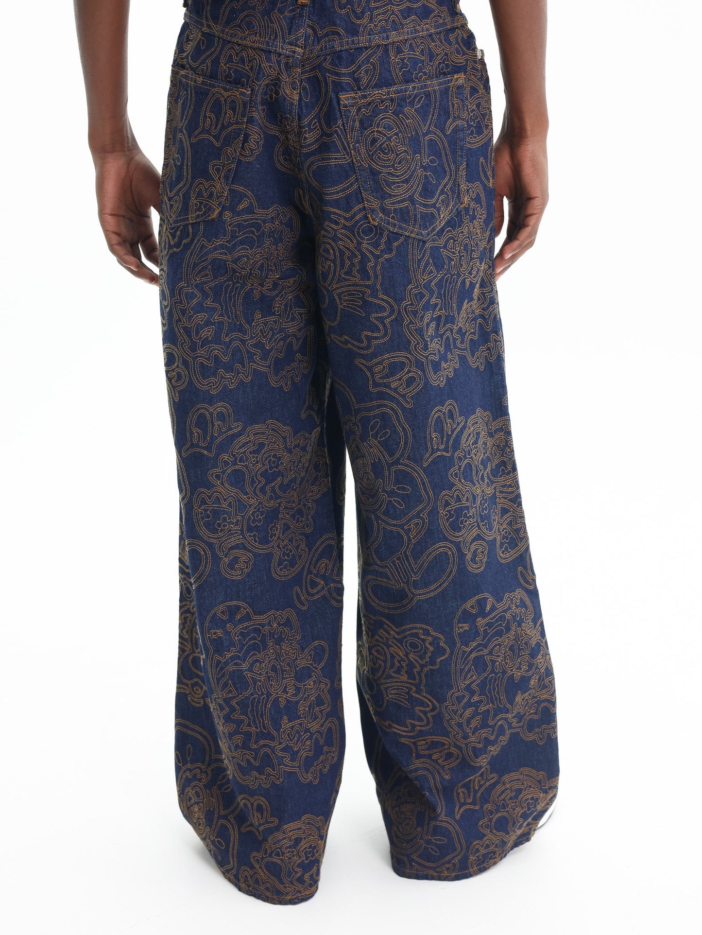 Kenzo Pants Denim Rinse Blue