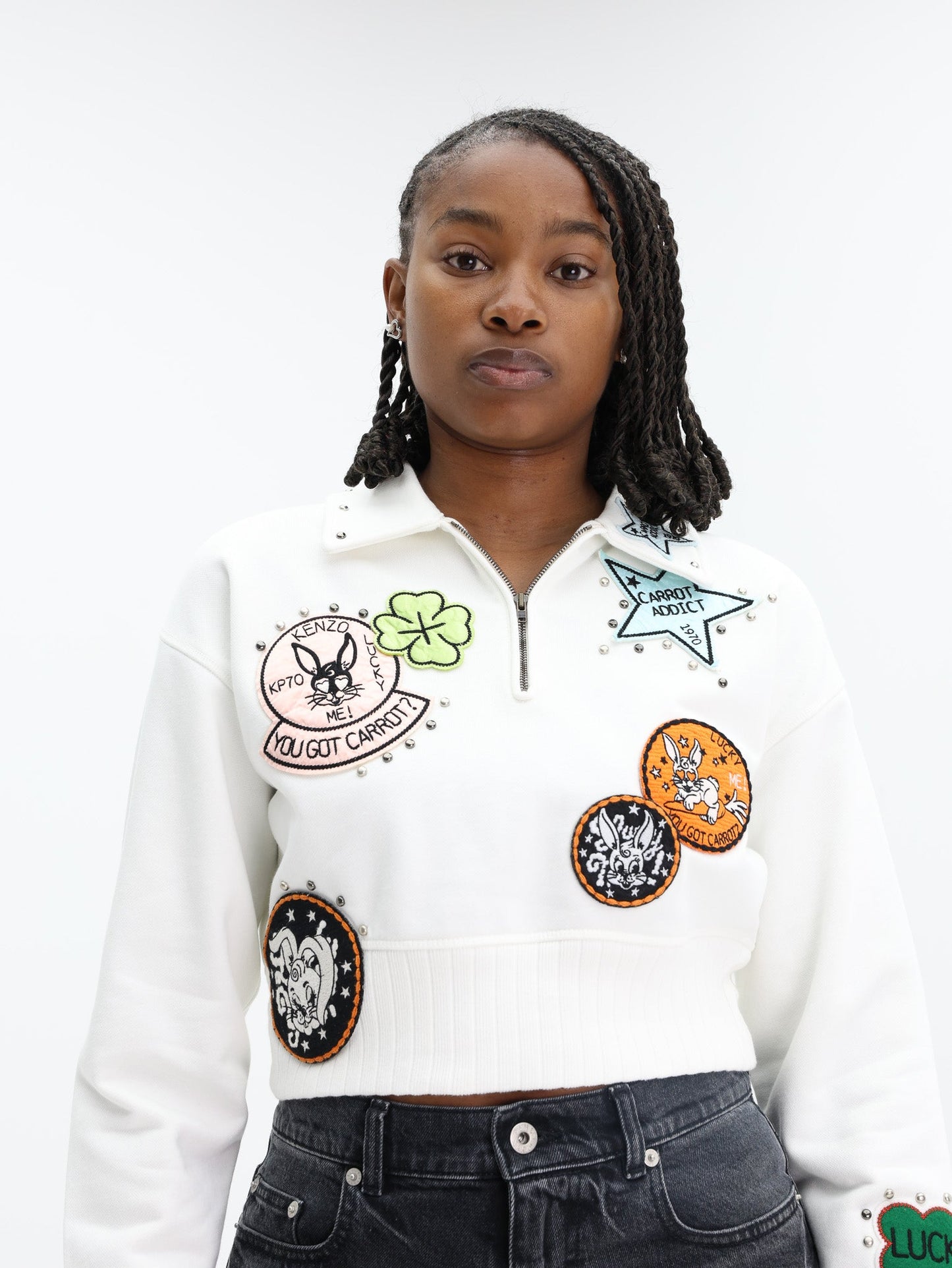 Kenzo Sweater Allover Print Off-White