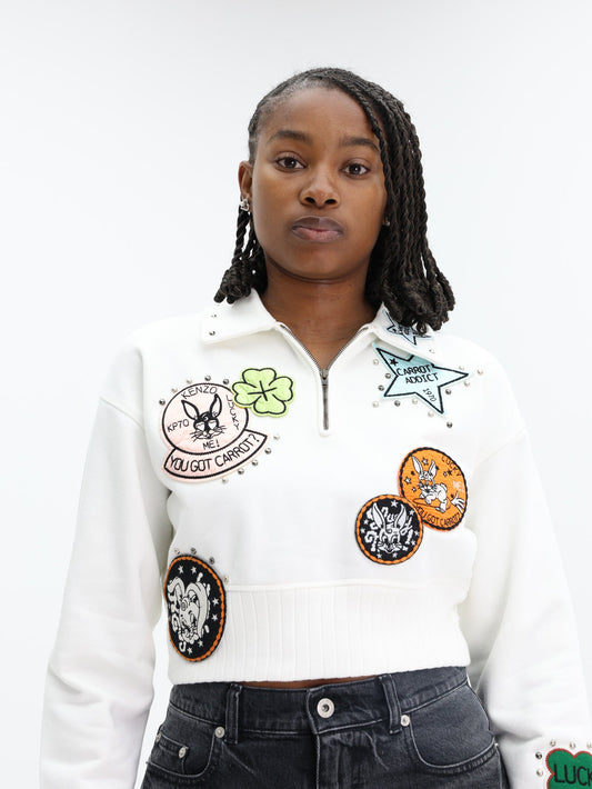 Kenzo Sweater Allover Print Off-White