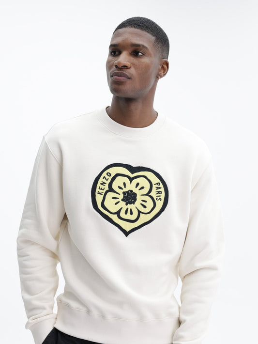 Kenzo Sweatshirt  Knitted Cotton Pullover Ecru
