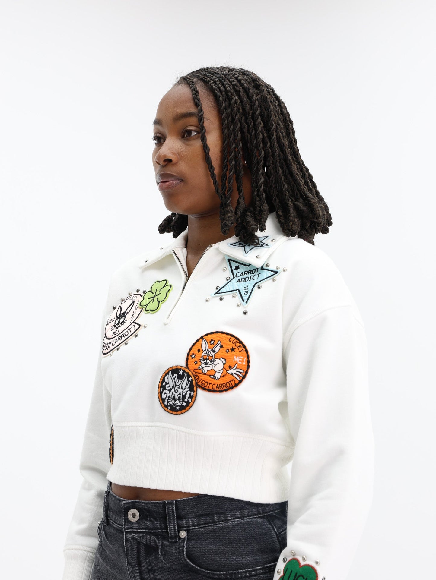 Kenzo Sweater Allover Print Off-White