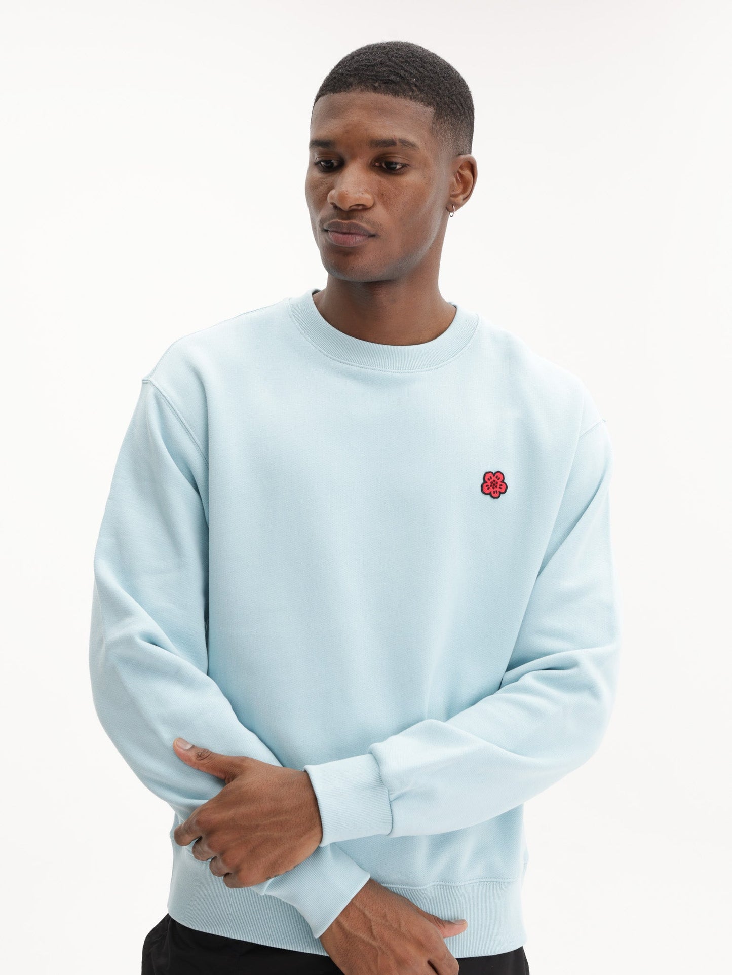 Kenzo Sweatshirt Knitted Cotton Pullover Glacier